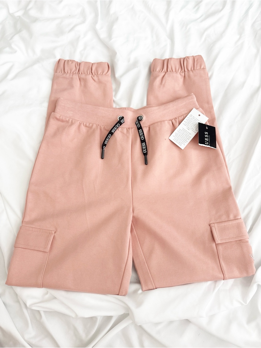 Guess Girls Blush Pink Cargo Joggers